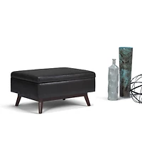 Owen Mid Century Modern Rectangle Coffee Table Storage Ottoman