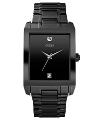 Guess Watch, Men's Diamond Accent Black Ion Plated Stainless Steel Bracelet 41x37mm U12557G1