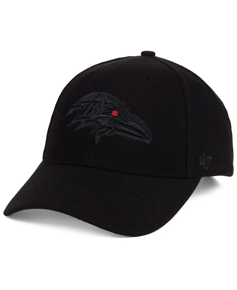 '47 Brand Baltimore Ravens Black & Black Mvp Strapback Cap