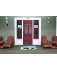 Liora Manne Front Porch Indoor Outdoor Surfing Dogs Ocean Area Rug