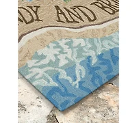 Liora Manne Front Porch Indoor/Outdoor Sandy & Bright Sand 2'6" x 4' Area Rugs