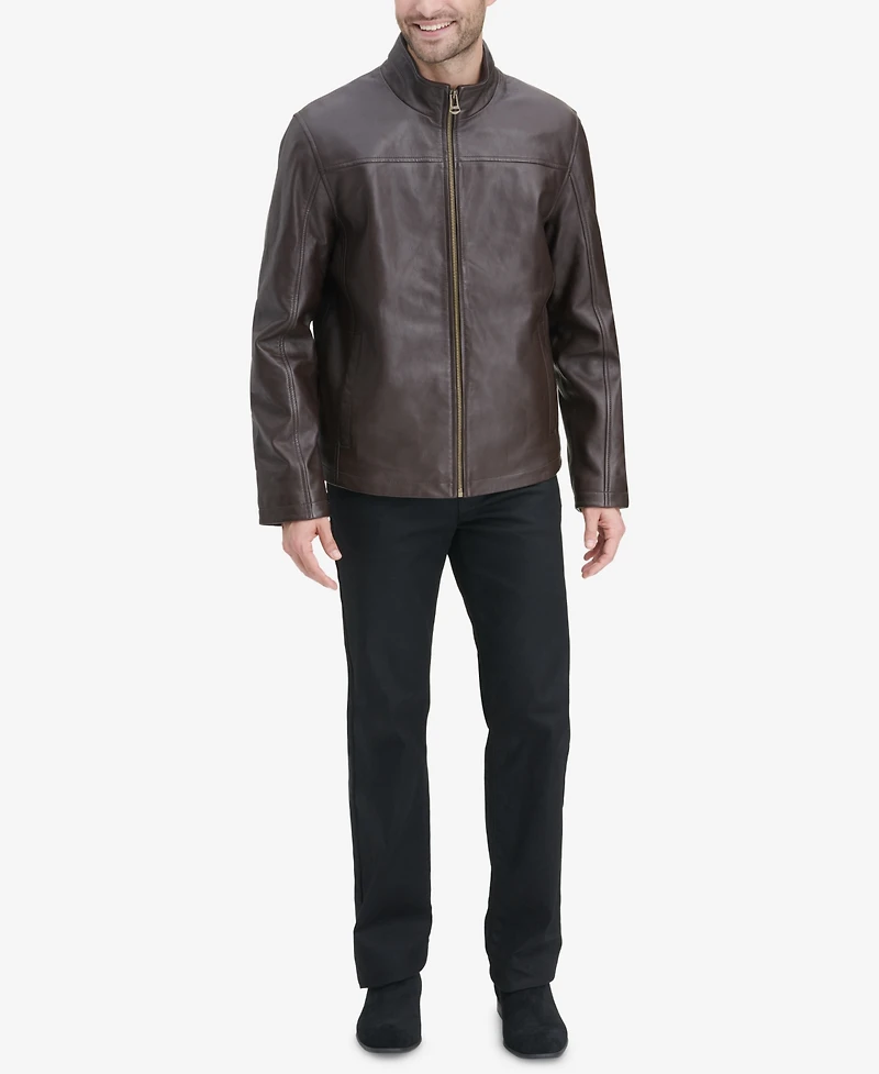 Cole Haan Men's Smooth Leather Jacket, Created for Macy's