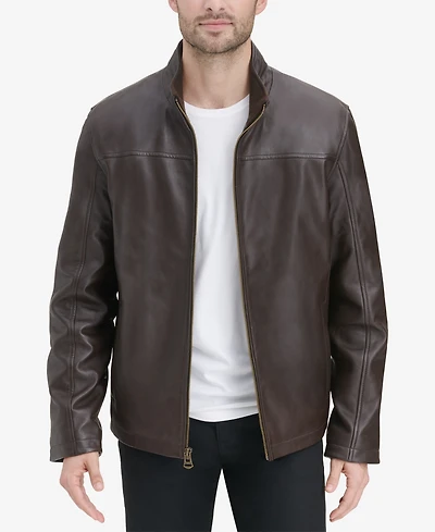 Cole Haan Men's Smooth Leather Jacket, Created for Macy's