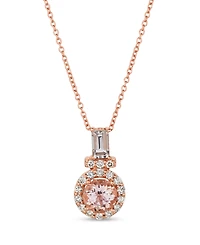 Le Vian Peach Morganite (3/4 ct.t.w.) and Nude Diamonds (1/4 ct.t.w.) Pendant set in 14k rose gold