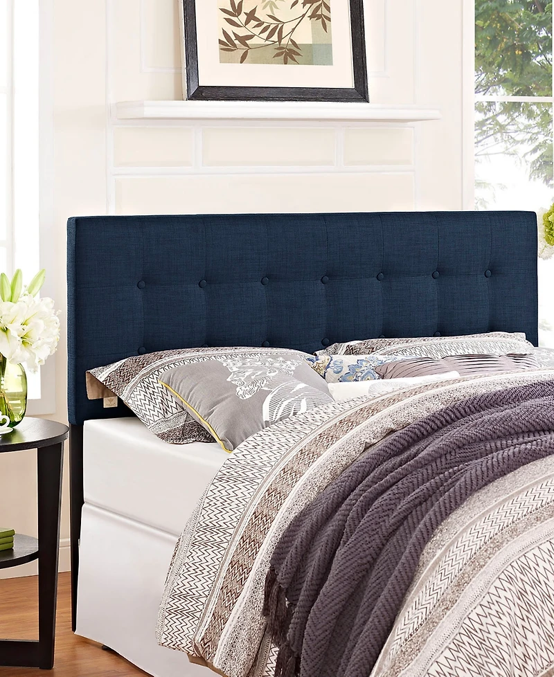 Emily King Upholstered Fabric Headboard