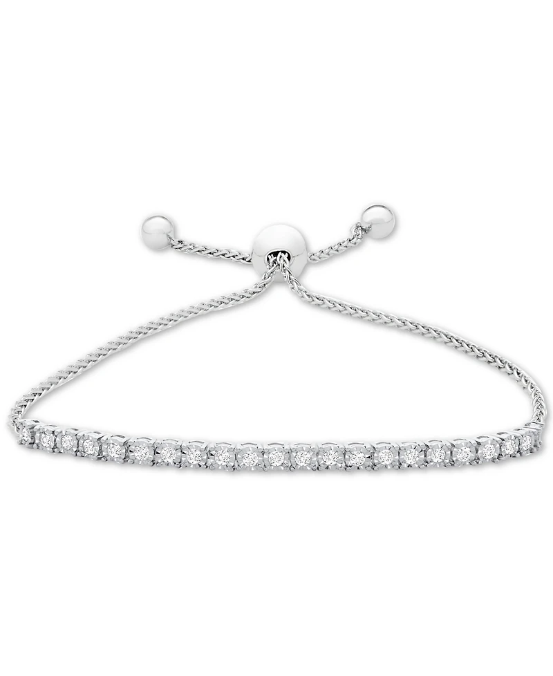 Diamond Bolo Bracelet (1 ct. t.w.) in Sterling Silver