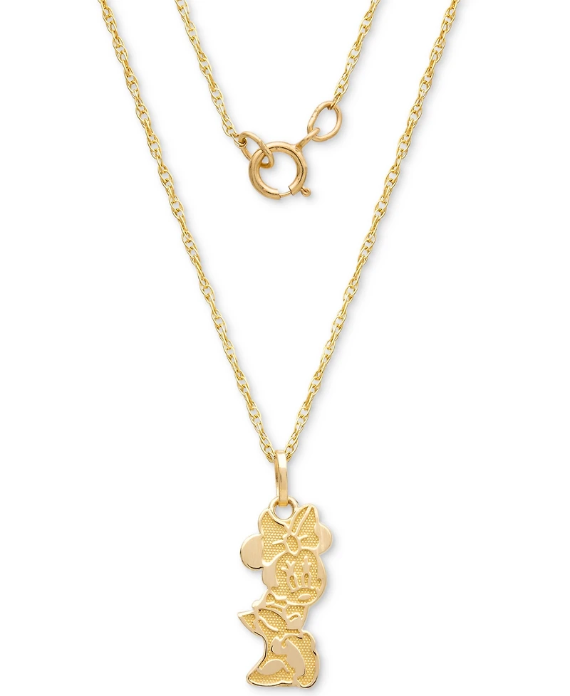 Disney Children's Minnie Mouse Character 15" Pendant Necklace in 14k Gold