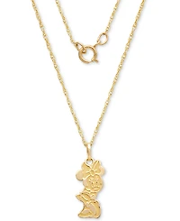 Disney Children's Minnie Mouse Character 15" Pendant Necklace in 14k Gold