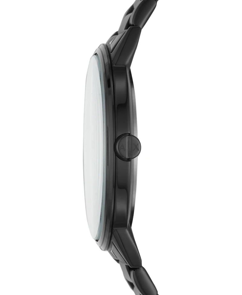 Men's Black Stainless Steel Bracelet Watch 42mm