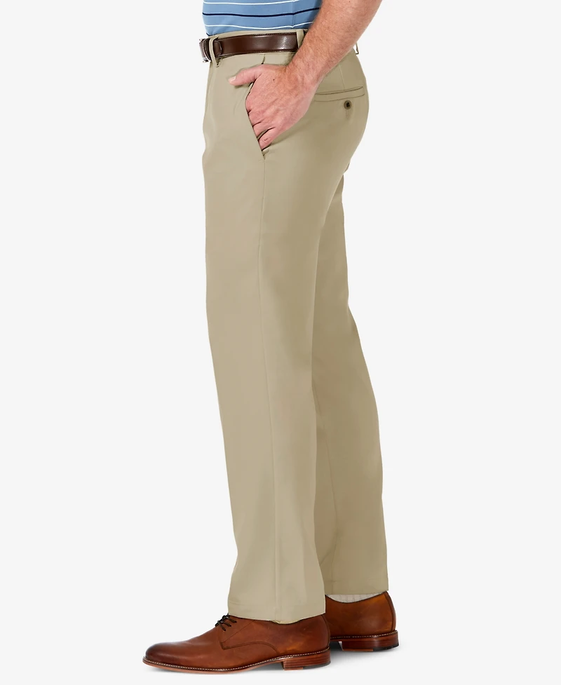 Haggar Men's Cool 18 Pro Stretch Straight Fit Flat Front Dress Pants