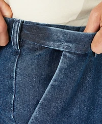 Haggar Men's Stretch Denim Classic-Fit Flat Front Pants