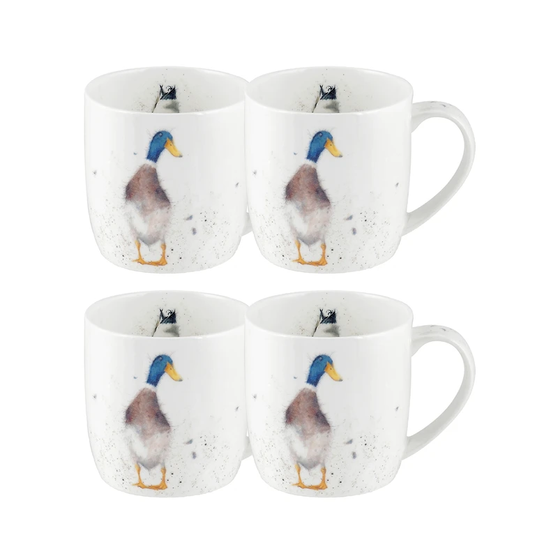 Royal Worcester Wrendale Duck Mugs, Set of 4