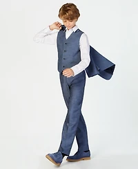 Calvin Klein Big Boys Slim-Fit Plain Weave Machine Washable Suit Pants