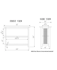 Mission Under Window Bookshelf