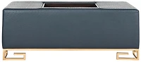 Julian Faux Ostrich Tray Ottoman/Coffee Table