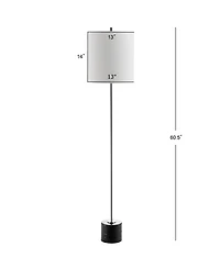 Jonathan Y Levitt 60.5" Marble,Metal Led Floor Lamp