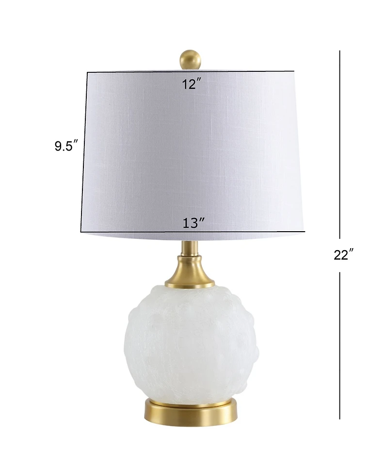 Jonathan Y Ilsa 22" Dotted Glass,Metal Led Table Lamp
