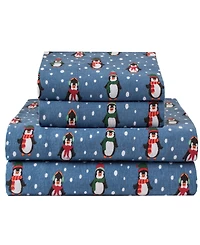 Winter Nights Cotton Flannel Queen Sheet Set