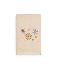 Linum Home Christmas Snowfall 100% Turkish Cotton Hand Towel