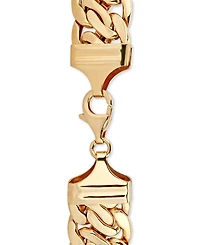 Wide Fancy Link Chain Bracelet in 14k Gold