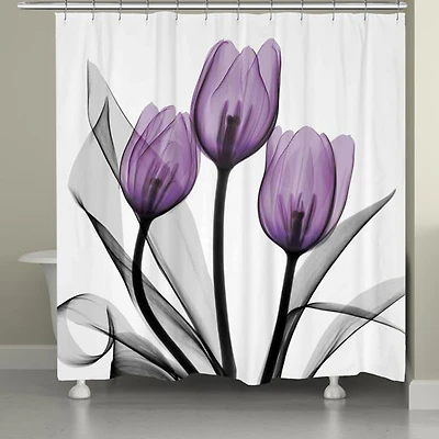 Laural Home Tulips Shower Curtain, 71" x 72"