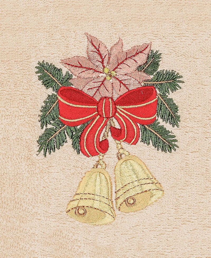 Linum Home Christmas Bells 100% Turkish Cotton Hand Towel