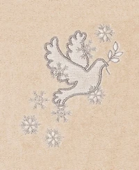 Linum Home Christmas Dove 100% Turkish Cotton Hand Towel