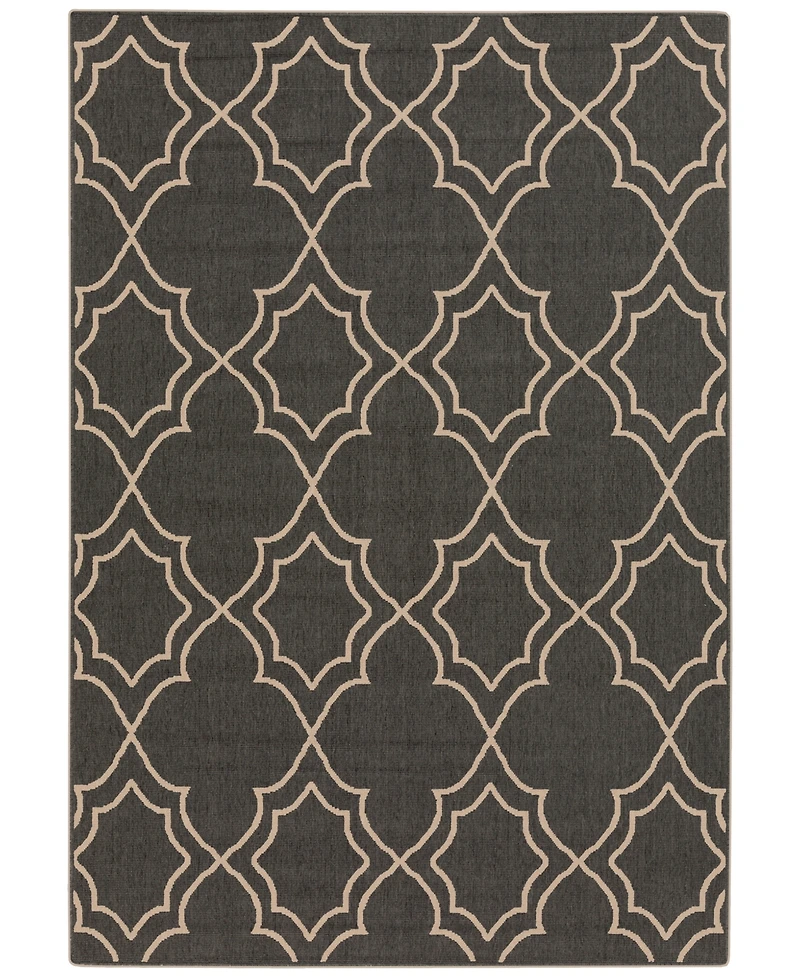 Livabliss Alfresco Alf-9590 Black 3' x 5'6" Area Rug, Indoor/Outdoor