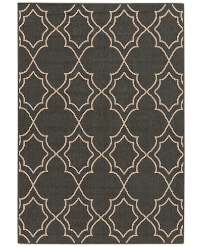 Livabliss Alfresco Alf-9590 Black 3' x 5'6" Area Rug, Indoor/Outdoor