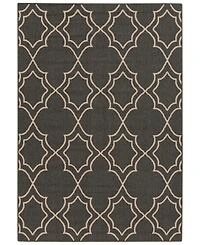 Livabliss Alfresco Alf-9590 Black 3' x 5'6" Area Rug, Indoor/Outdoor