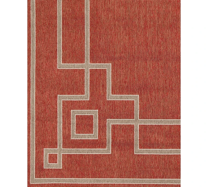 Livabliss Alfresco Alf-9631 Rust 8'9" x 12'9" Area Rug, Indoor/Outdoor