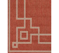 Livabliss Alfresco Alf-9631 Rust 8'9" x 12'9" Area Rug, Indoor/Outdoor