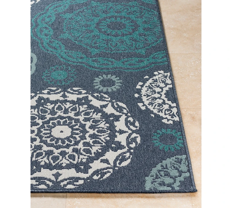 Livabliss Alfresco Alf-9666 Charcoal 2'3" x 4'6" Area Rug, Indoor/Outdoor