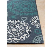 Livabliss Alfresco Alf-9666 Charcoal 2'3" x 4'6" Area Rug, Indoor/Outdoor