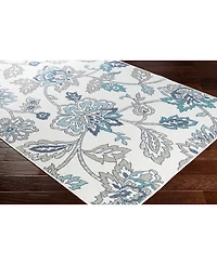 Livabliss Alfresco Alf-9674 Aqua 8'9" Round Area Rug, Indoor/Outdoor