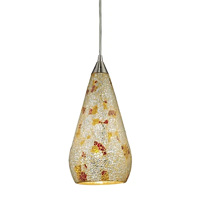 Curvalo Silver Muilti Crackle Pendant