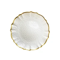 Jay Import American Atelier Ice Queen Pearl Gold Charger Plate