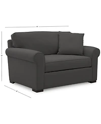 Closeout! Astra 59" Roll Arm Fabric Chair Bed, Created for Macy's