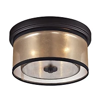 Diffusion Collection 2 light flushmount in Oil Rubbed Bronze
