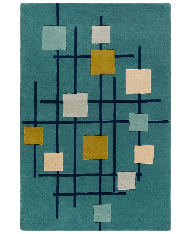 Livabliss Forum Fm-7201 Teal 2' x 3' Area Rug