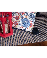Kas Mason 394 Navy 5' x 7' Area Rug