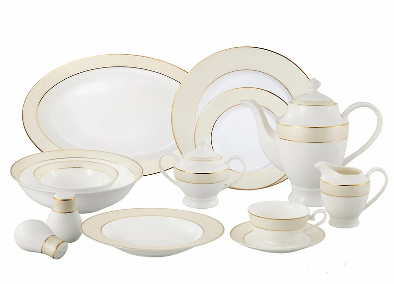 Lorren Home Trends Valentina 57-pc Dinnerware Set, Service for 8