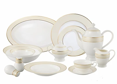 Lorren Home Trends Valentina 57-pc Dinnerware Set, Service for 8
