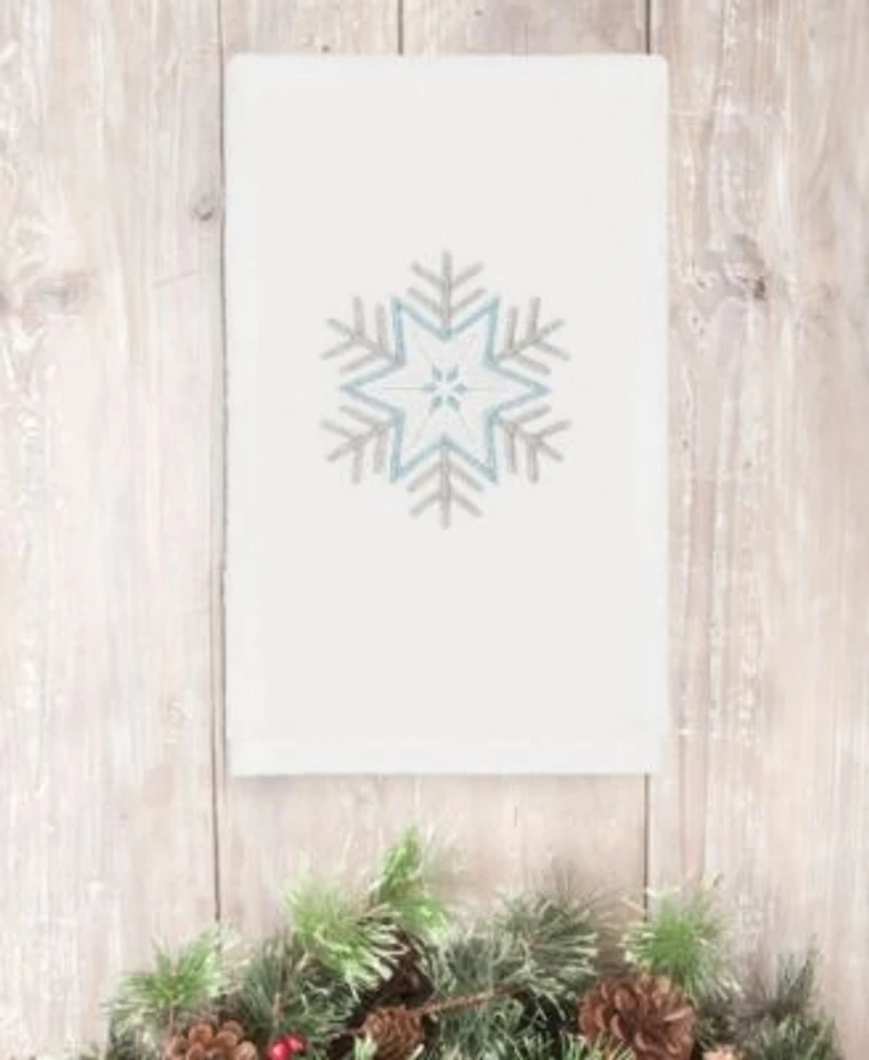 Linum Home Christmas Crystal 100 Turkish Cotton Hand Towel