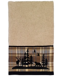 Avanti Woodville Plaid Bordered Cotton Hand Towel, 16" x 30"