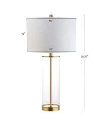 Jonathan Y Collins Glass Led Table Lamp