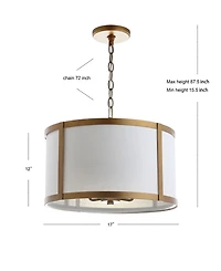 Jonathan Y Thatcher Metal Led Pendant Light