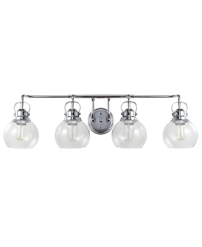 Jonathan Y Shirley 4-Light Metal, Bubbled Glass Vanity Light