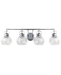 Jonathan Y Shirley 4-Light Metal, Bubbled Glass Vanity Light