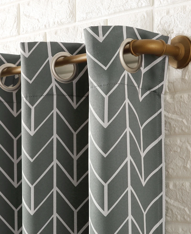 Kenwood Chevron Blackout Grommet Curtain Panel